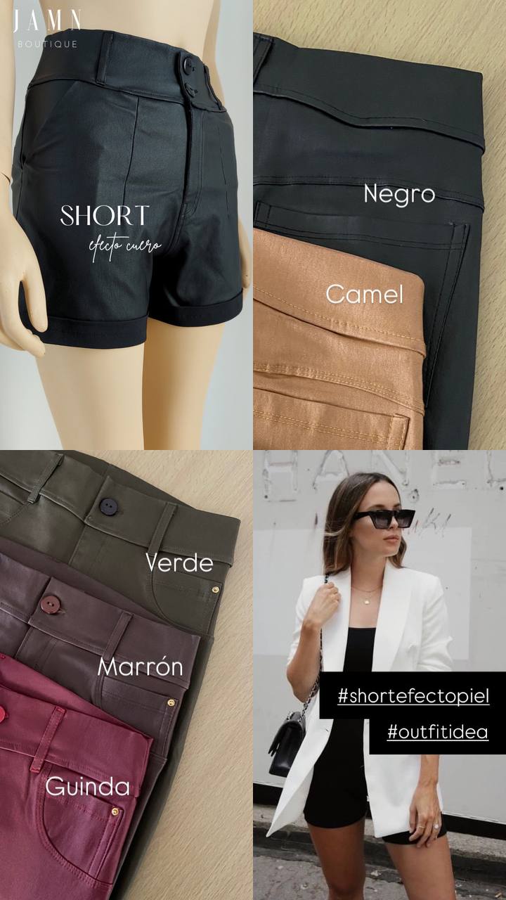 Short efecto cuero