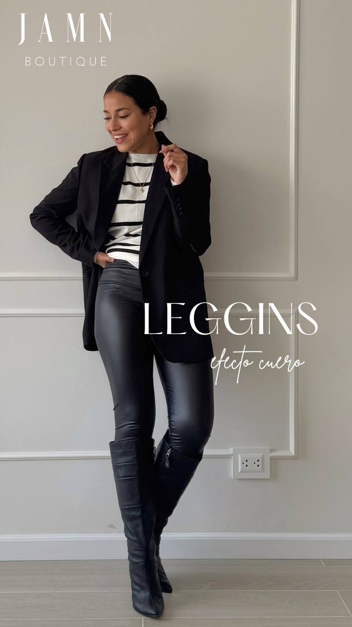 Leggins efecto cuero