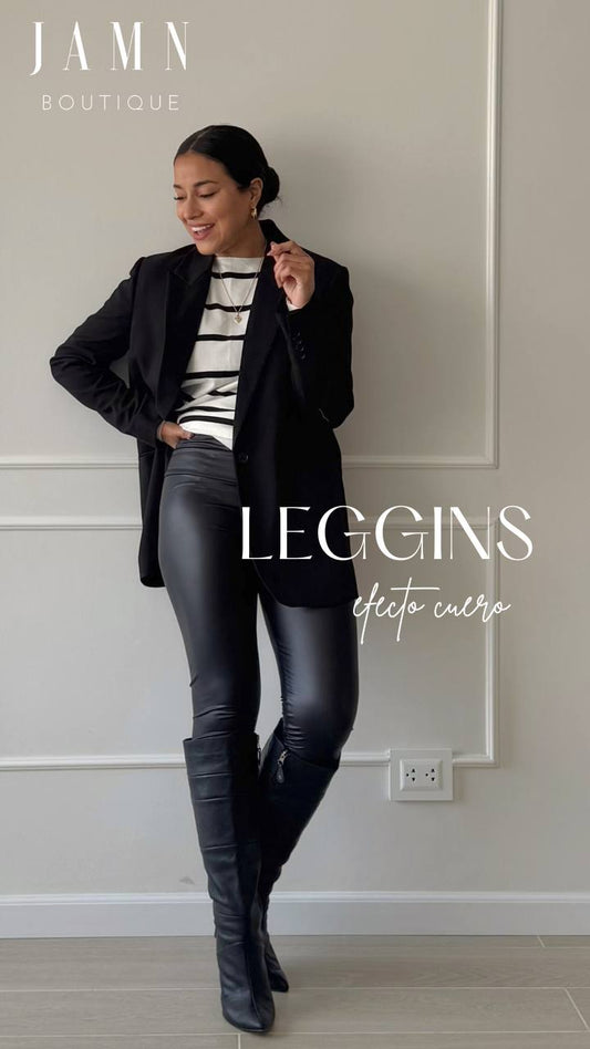Leggins efecto cuero