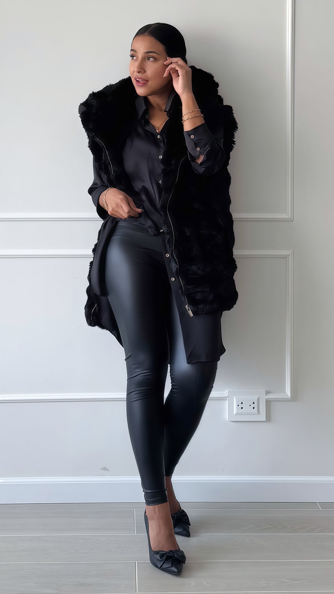 Leggins efecto cuero