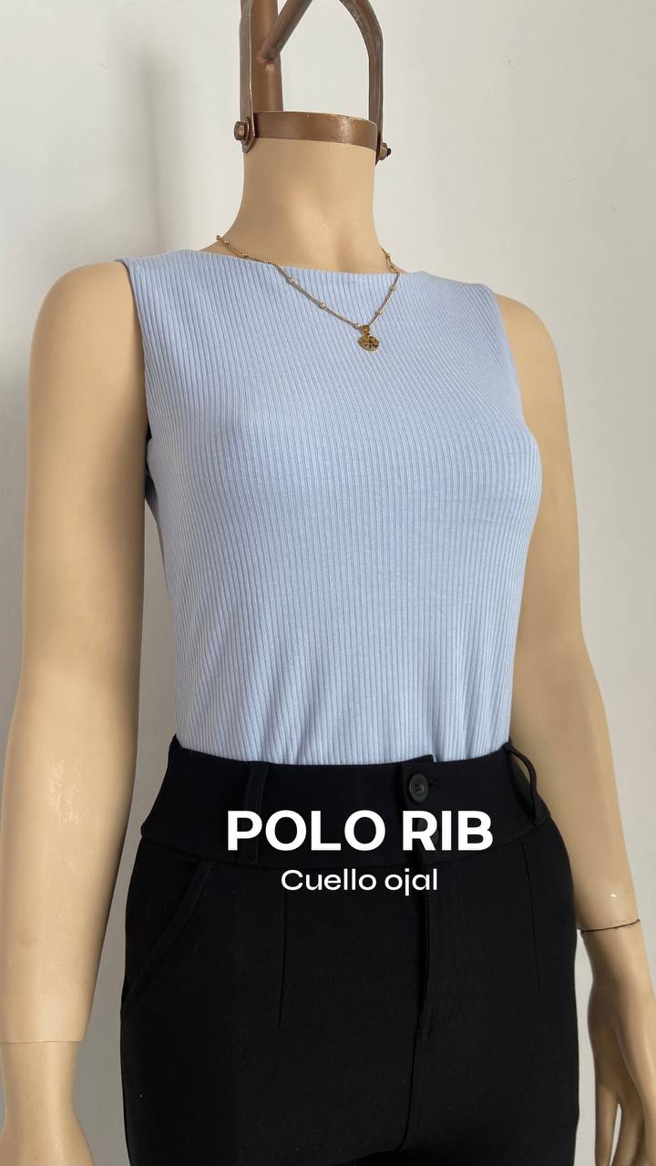 Polo Rib Cuello Ojal – Algodón Rib